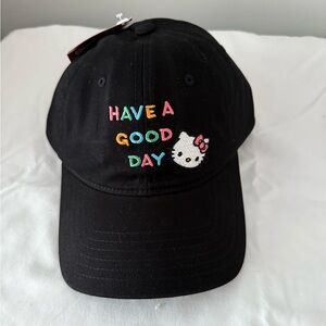 Hallo Kitty by Sanrio Embroidered “Have a Good Day” Baseball cap hat NWT
